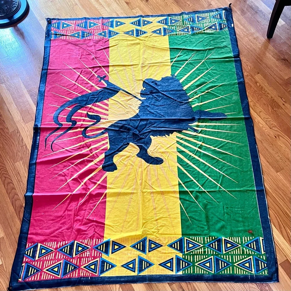Rasta Lion Flag Tapestry Large Wall Hanging (81